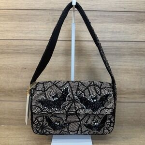 Handcrafted in India Halloween Bat Beaded Bag Viral TikTok Halloween NWT Spooky